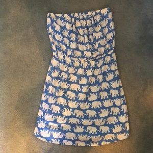 Lilly Pulitzer Elephant Strapless Dress